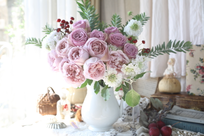 ショコラロマンチカ: フラワーアレンジメント・Floral Comfort
